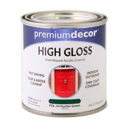 General Paint Interior/Exterior Paint, Gloss, Hunter Green, 1/2 Pint 796752